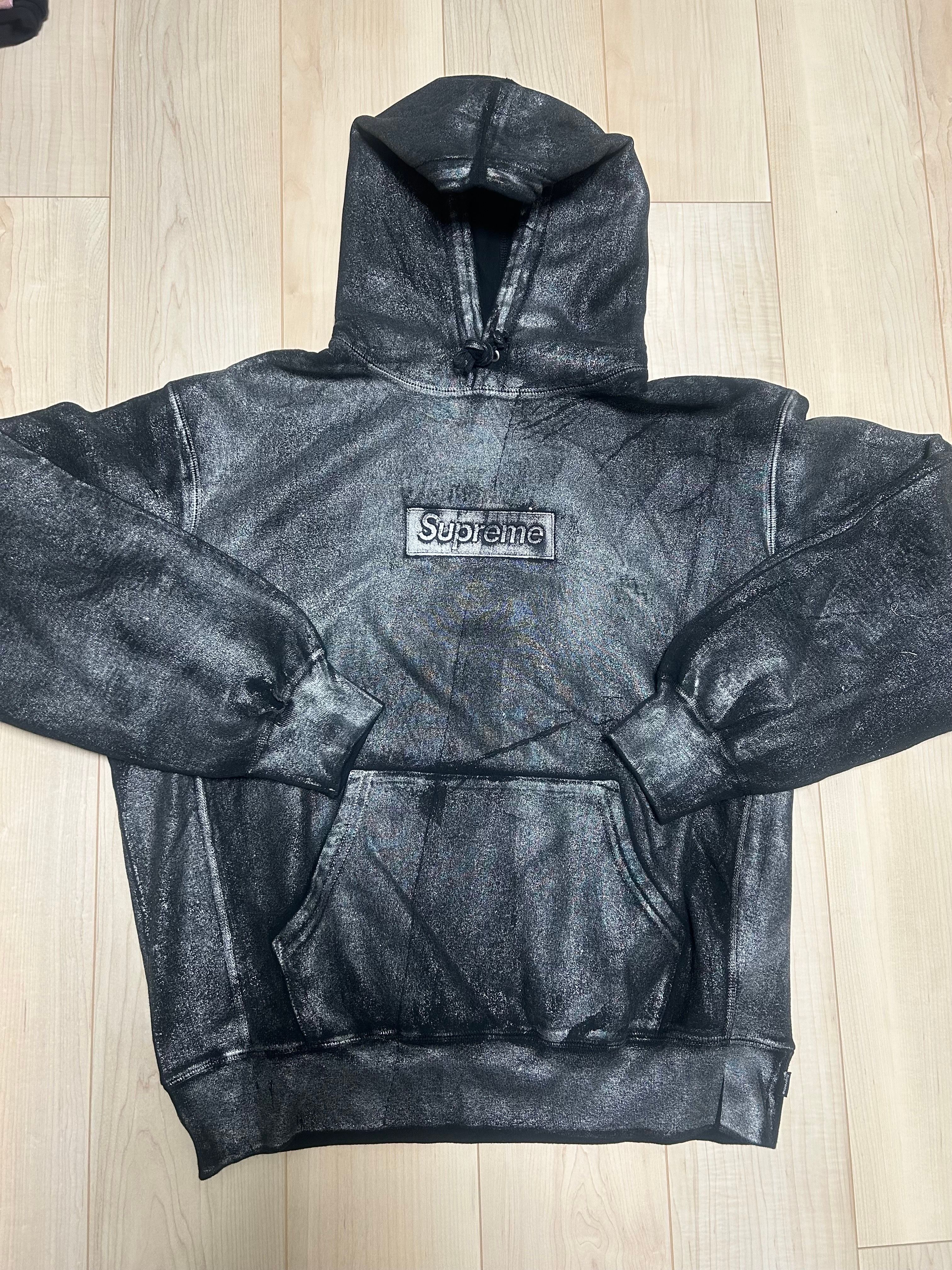 Supreme x MM6 Maison Margiela Foil Box Logo Hooded Sweatshirt "Black"