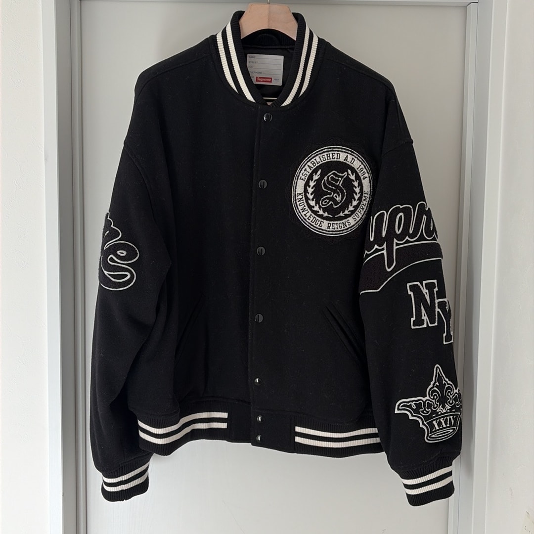 Supreme Veritas Varsity Jacket "Black"