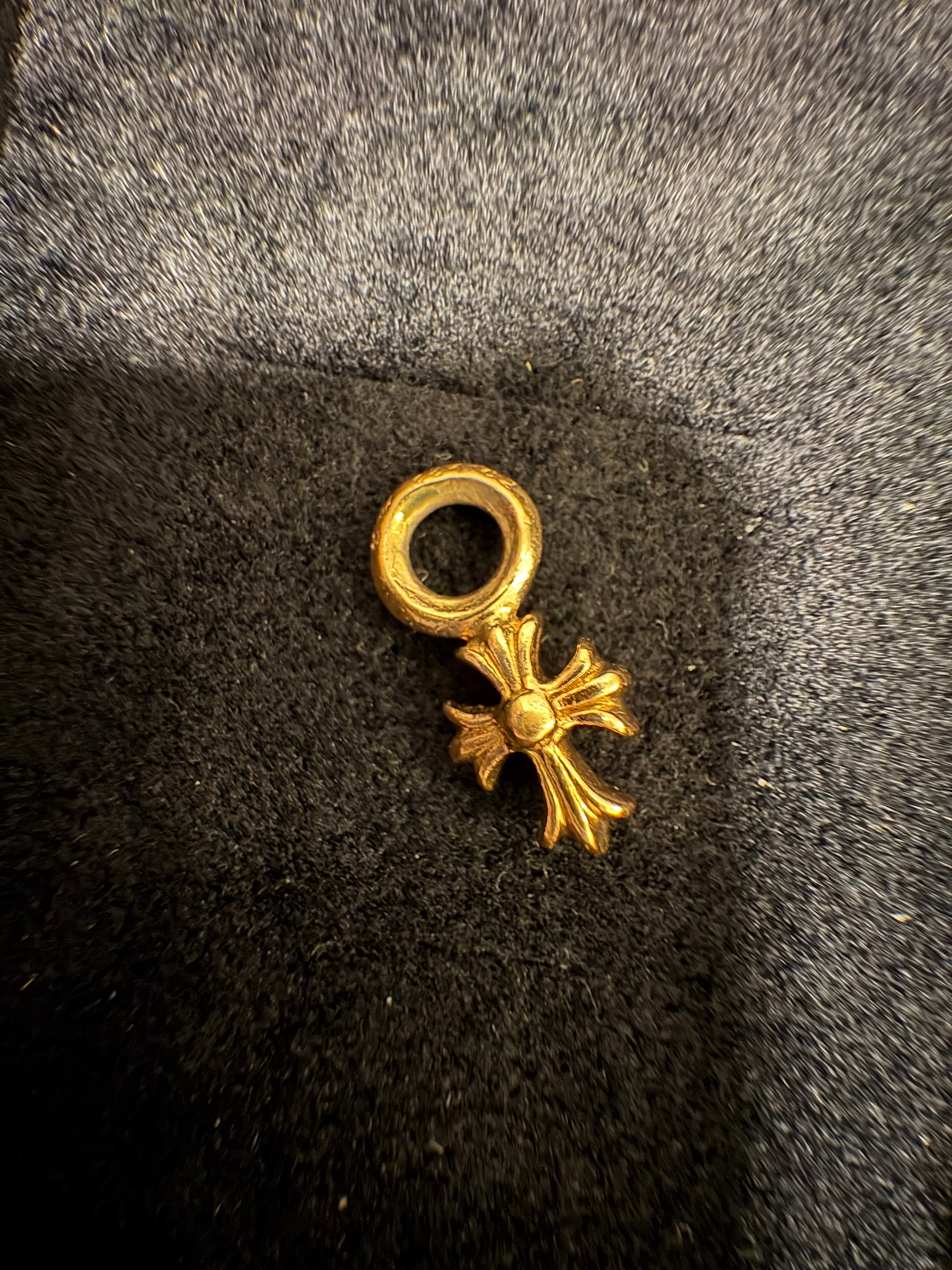 Chrome Hearts 22K #A Stack Charm CH Cross "Gold"