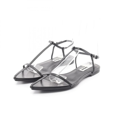 ジルサンダー JIL SANDER Cage サンダル 靴 レザー レディース ブラック系 【中古】