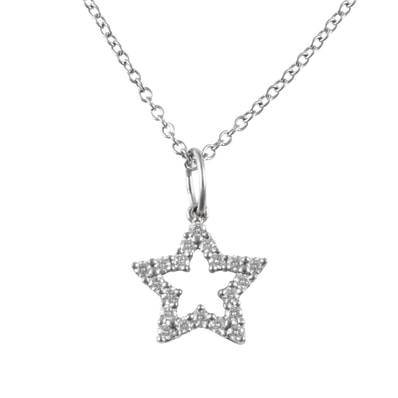 TIFFANY&Co. ティファニー スター ネックレス Pt950 ダイヤモンド シルバー【中古】