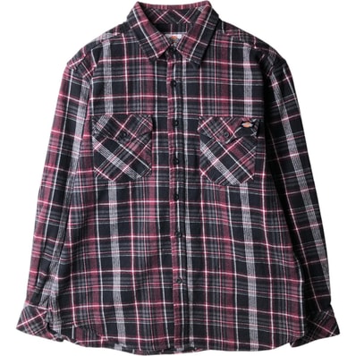 古着 ディッキーズ Dickies 長袖 フランネルチェックシャツ メンズL相当/eaa610941