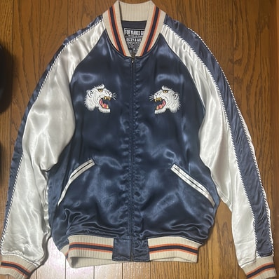 HYSTERIC GLAMOUR Flaming Youth Embroidery Sukajan "Navy"