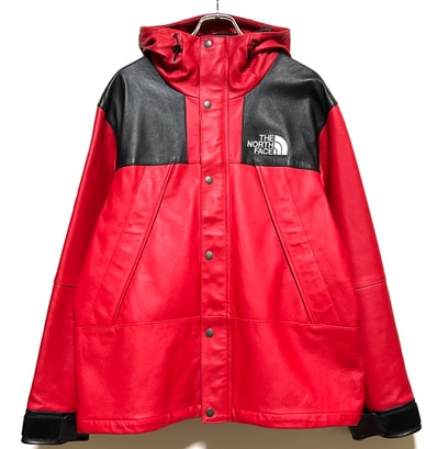 Supreme x The North Face Leather Mountain Parka "Red"