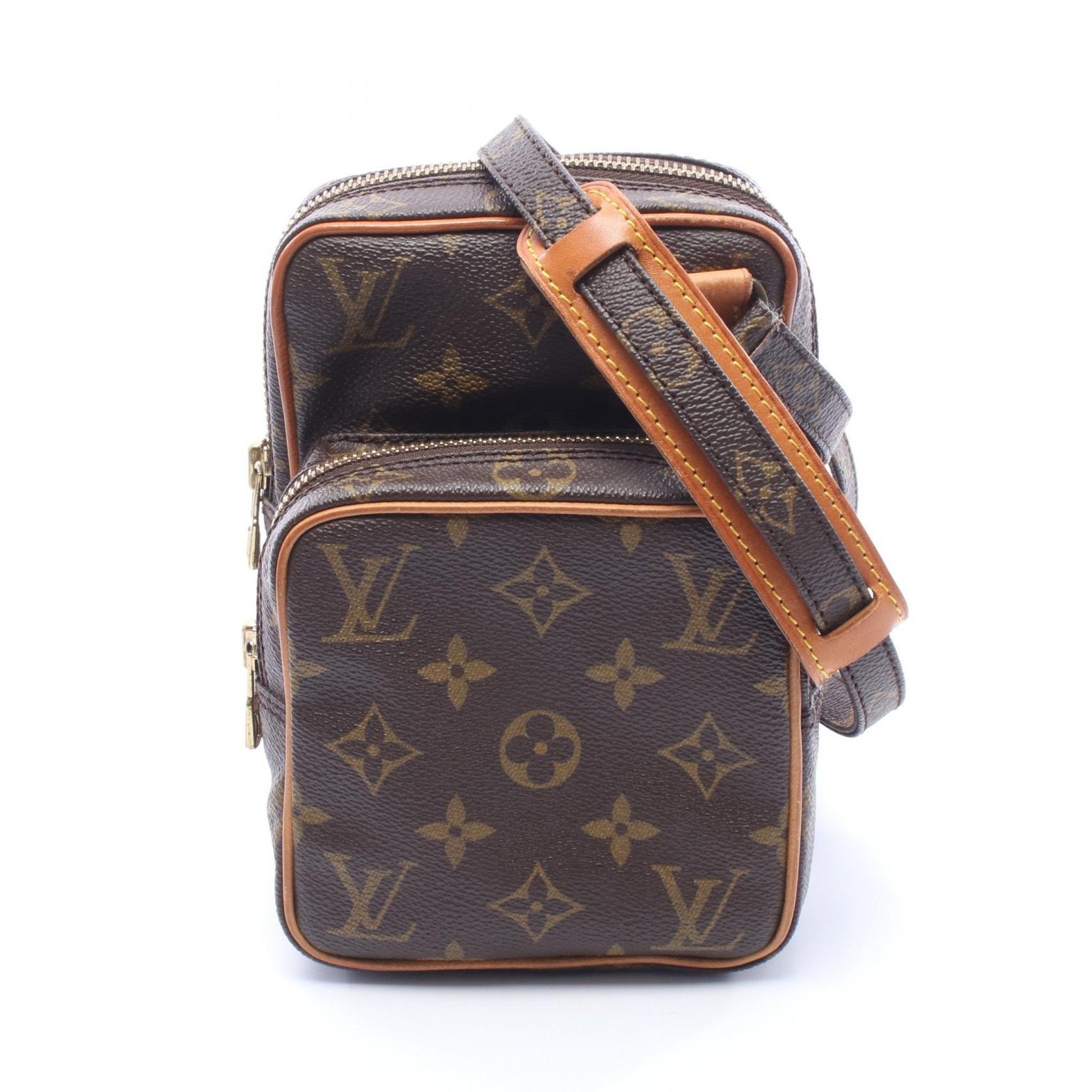 ルイ・ヴィトン LOUIS VUITTON ミニアマゾン ショルダーバッグ バッグ PVCコーティングキャンバス レザー モノグラム レディース ブラウン系 M45238 【中古】