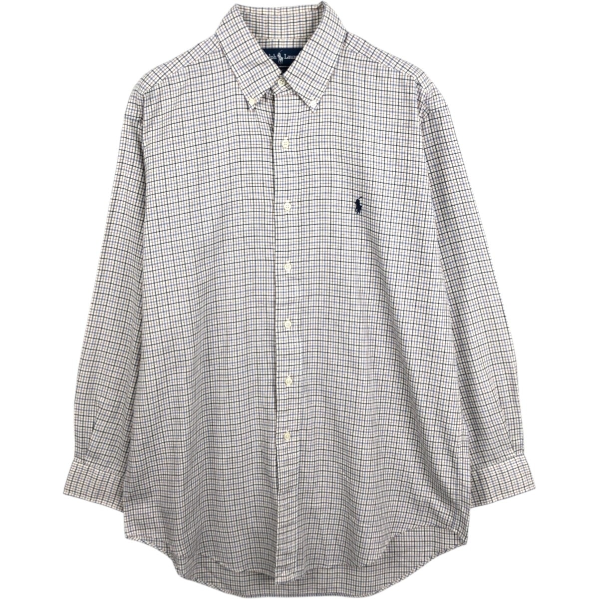 古着 ラルフローレン Ralph Lauren YARMOUTH 長袖 ボタンダウンチェックシャツ メンズM相当/eaa678057