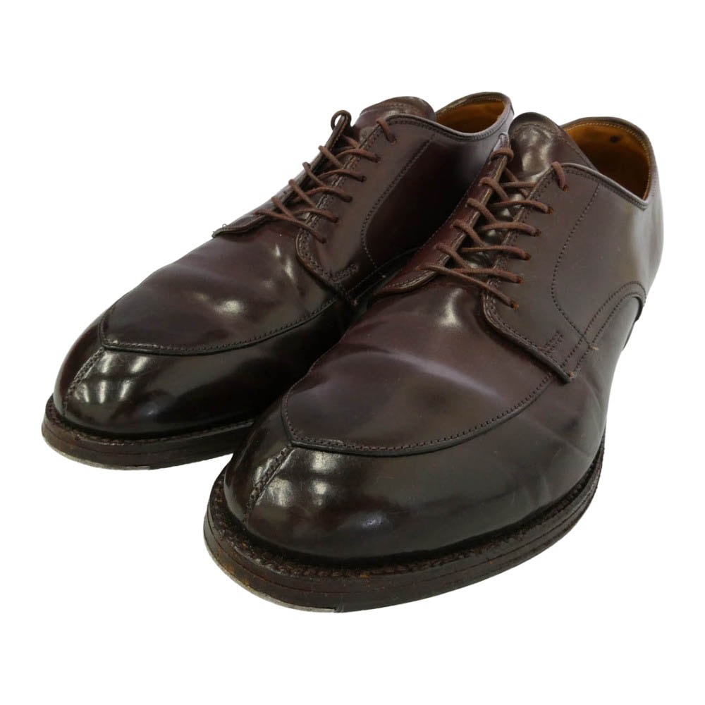 ALDEN オールデン 54321 USA製 Vチップ アルガンコン オックスフォード シェルコードバン レザー シューズ ワインレッド系【中古】