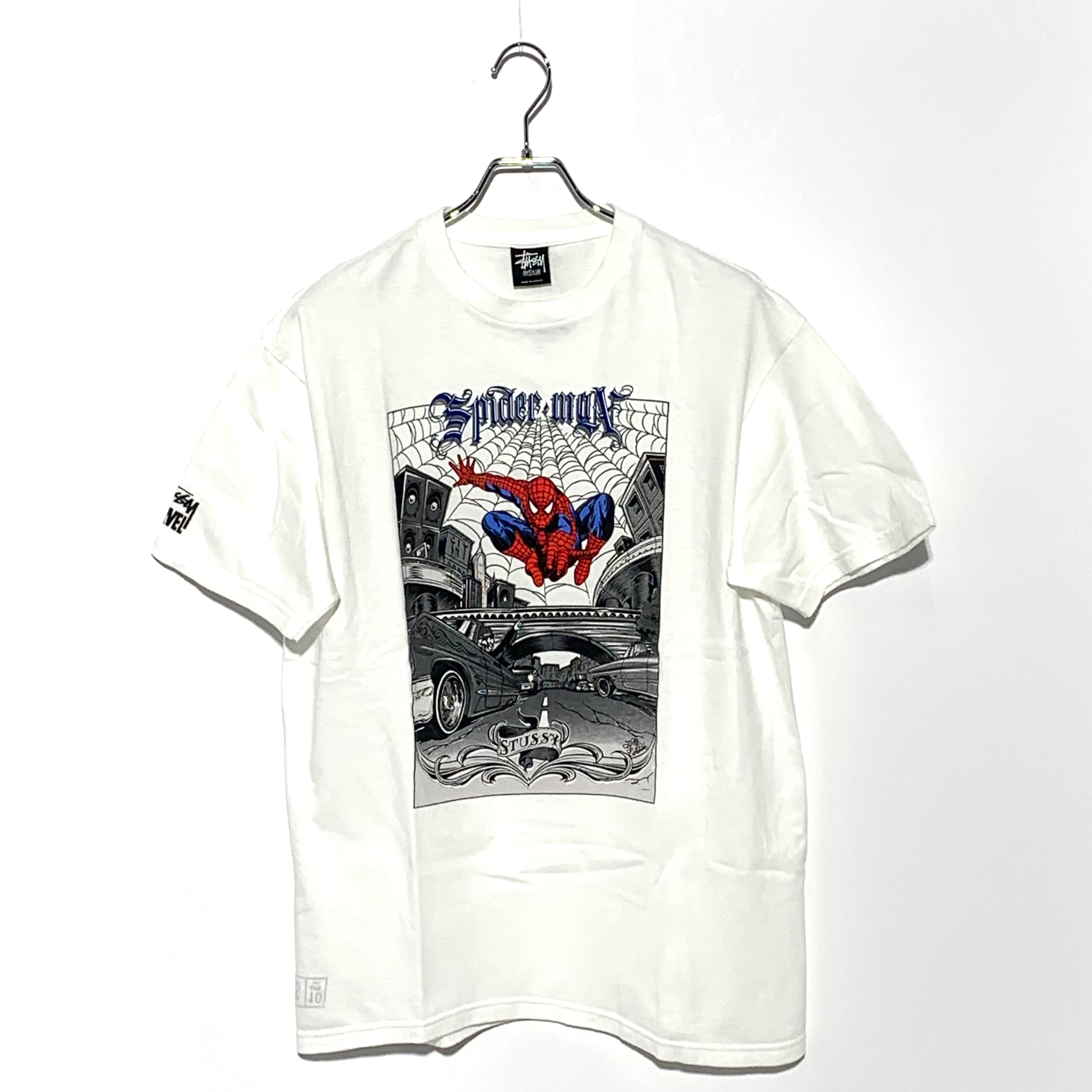 STUSSY × marvel comic spiderman tee White 2011