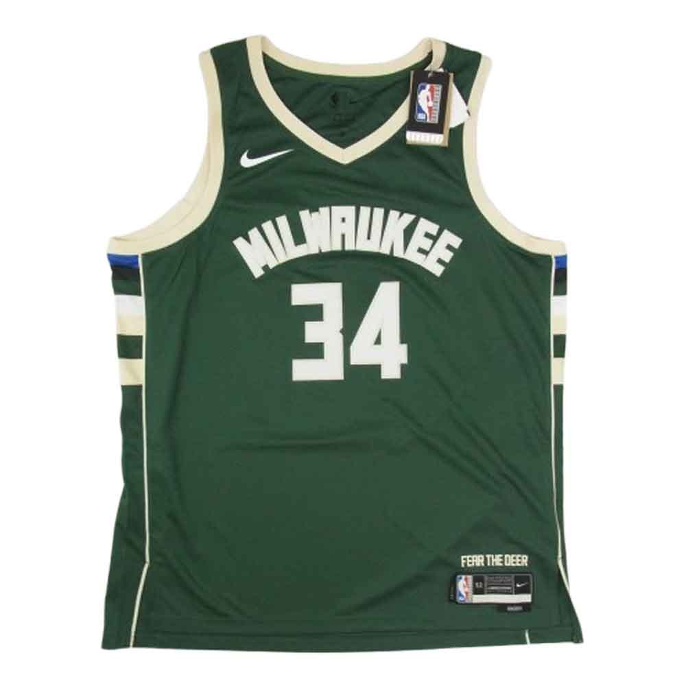 NIKE ナイキ タンクトップ NBA Milwaukee Bucks ミルウォーキー バックス ゲームシャツ タンクトップ グリーン系 XL【極上美品】【中古】