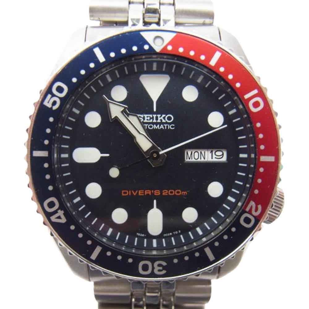 SEIKO セイコー ウォッチ SKX009 ダイバーズウォッチ 自動巻 腕時計 ウォッチ シルバー系【中古】