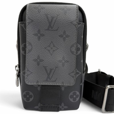 Louis Vuitton Double Phone Pouch Monogram Eclipse Reverse