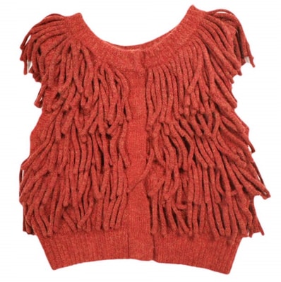 新品 CLANE クラネ 24AW W FACE FRINGE KNIT VEST ダブルフェイスフリンジニットベスト 17106-2082 1 ORANGE セーター 定価28,600円 トップス g25079