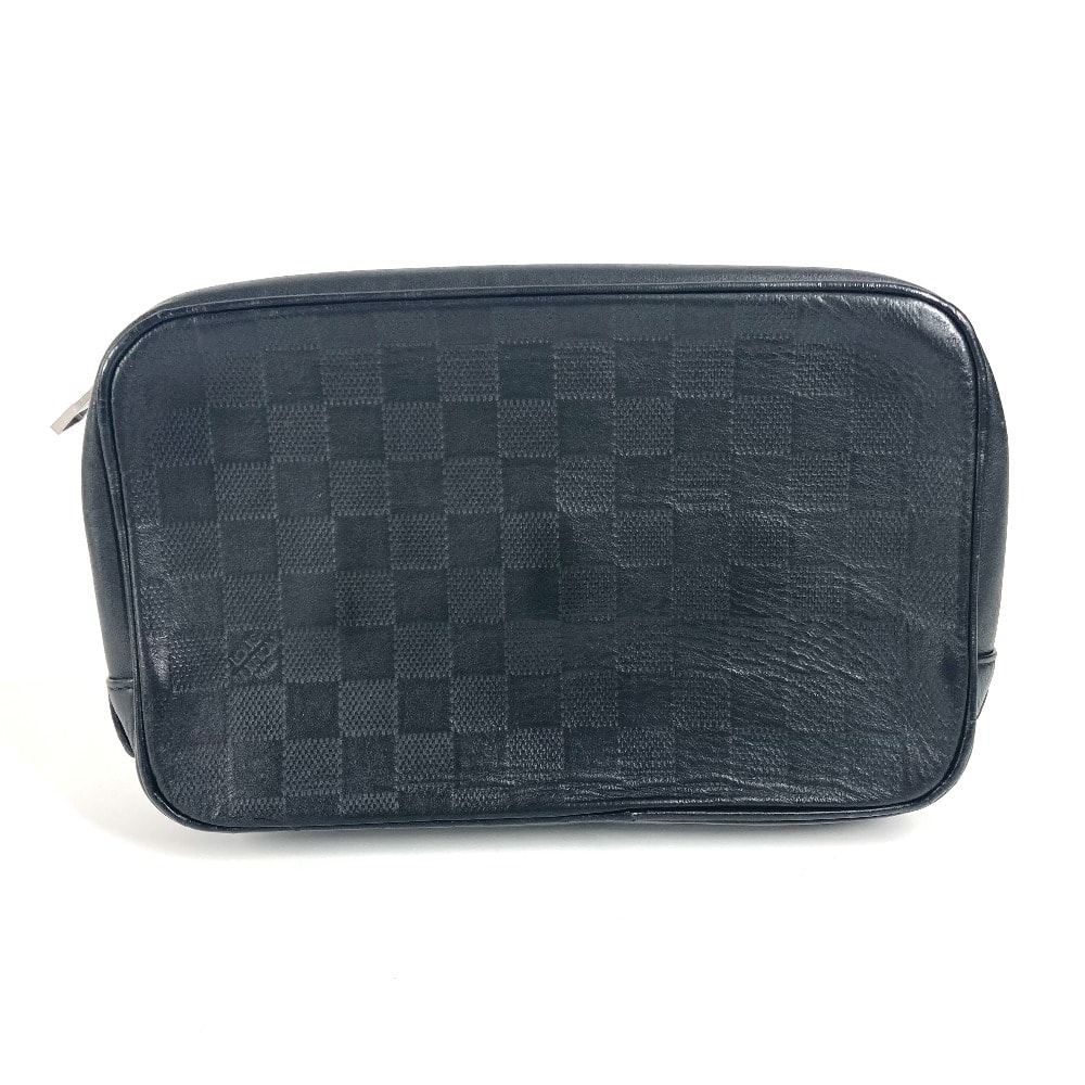 ルイヴィトン LOUIS VUITTON トゥルース トワレ N23347 ダミエアンフィニ ポーチ カバン クラッチバッグ セカンドバッグ ダミエアンフィニレザー オニキス ブラック