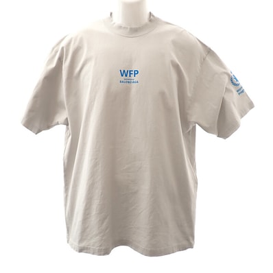 バレンシアガ BALENCIAGA WFP ロゴ Tシャツ XS 764235 半袖Tシャツ コットン グレー レディース メンズ【中古】【Aランク】
