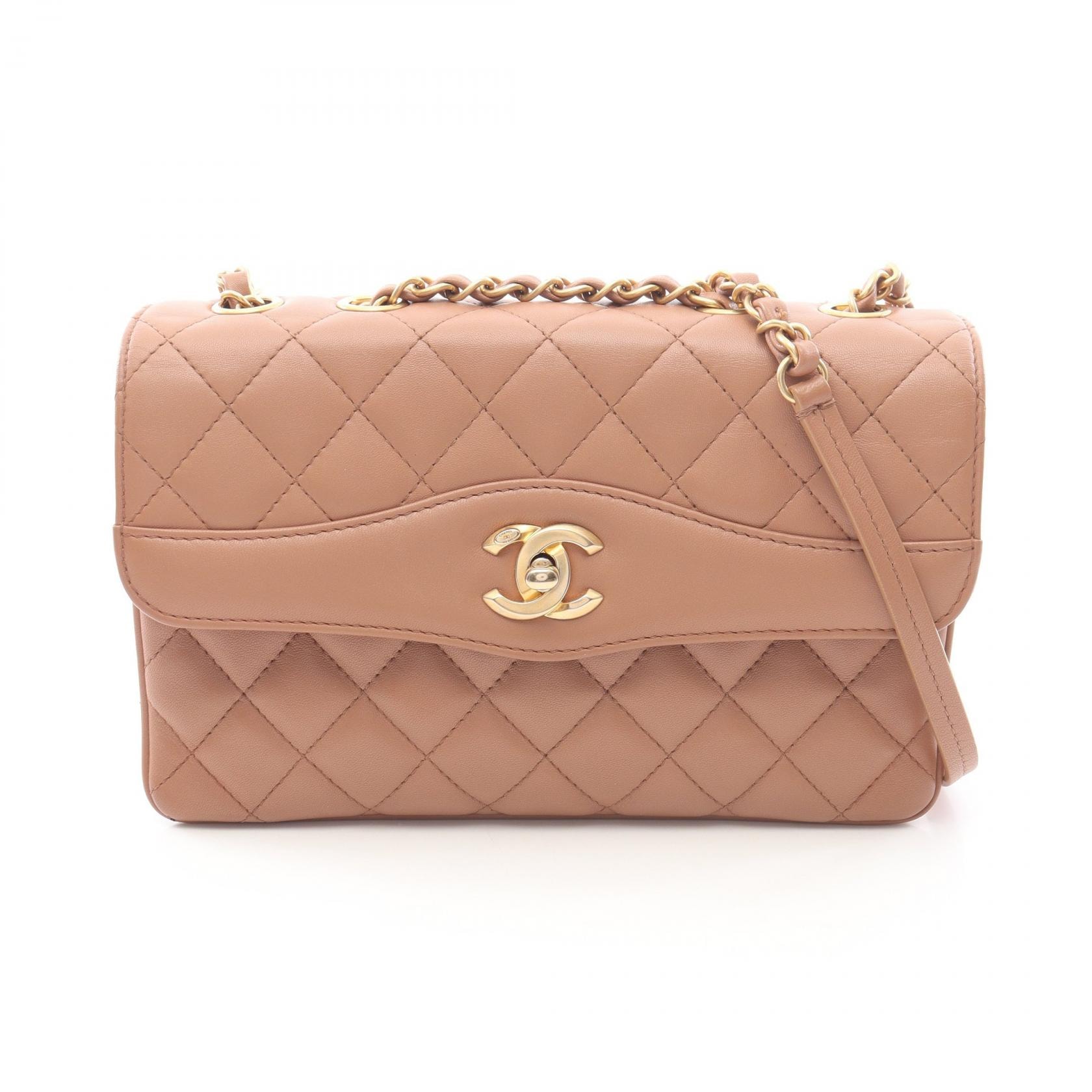 シャネル CHANEL マトラッセ ショルダーバッグ バッグ ラムスキン(羊革) レディース ピンク系 【中古】