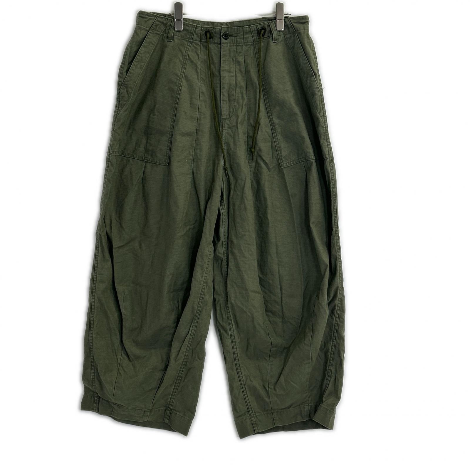 ニードルズ OT216 H.D. Pant Fatigue カーキ ヒザデルパンツ L