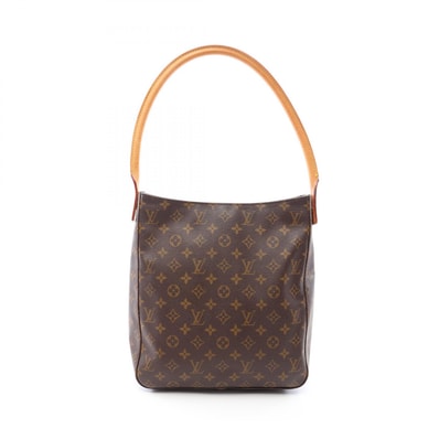 ルイ・ヴィトン LOUIS VUITTON ルーピングGM ショルダーバッグ バッグ PVCコーティングキャンバス レザー モノグラム レディース ブラウン系 M51145 【中古】