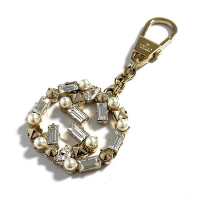 【人気】グッチ レディース バッグ チャーム ダブルG ビジュー キーホルダー