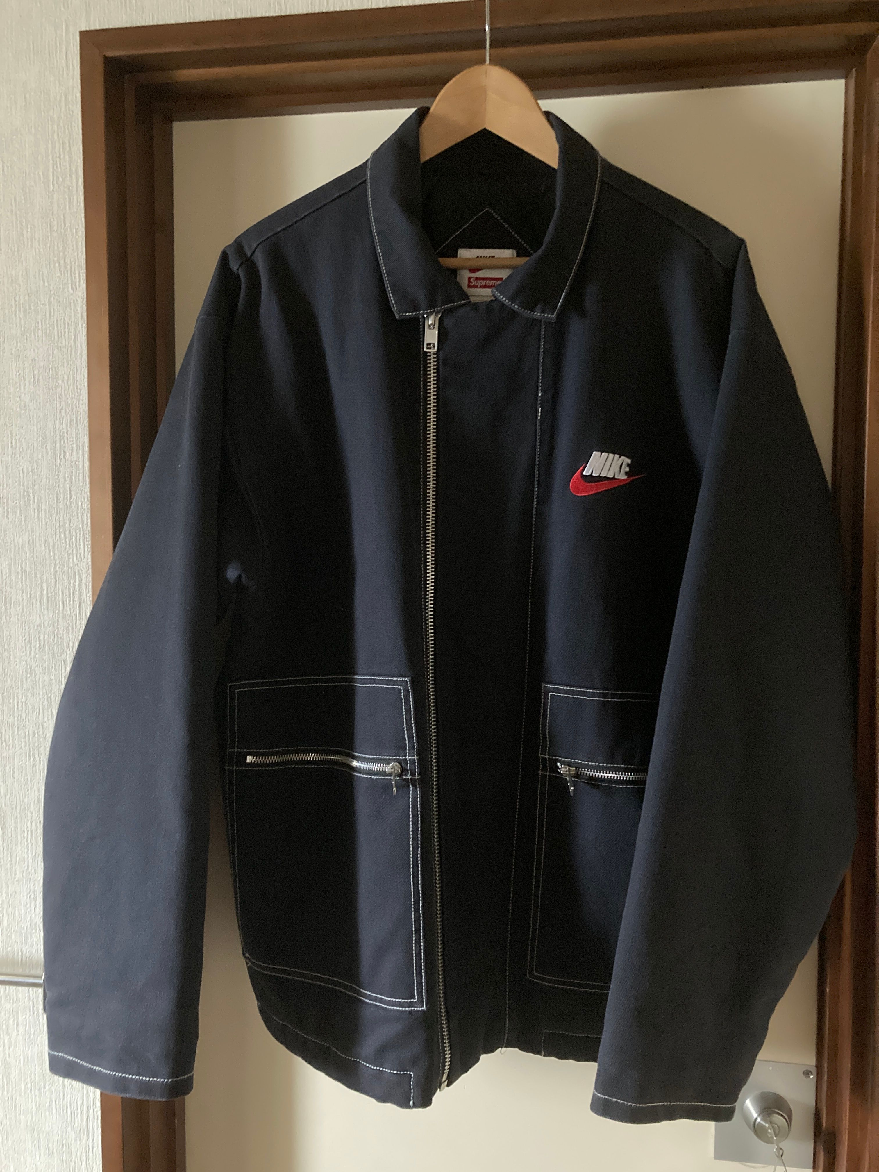 Supreme / NIKE® Double Zip Work Jacket "navy"