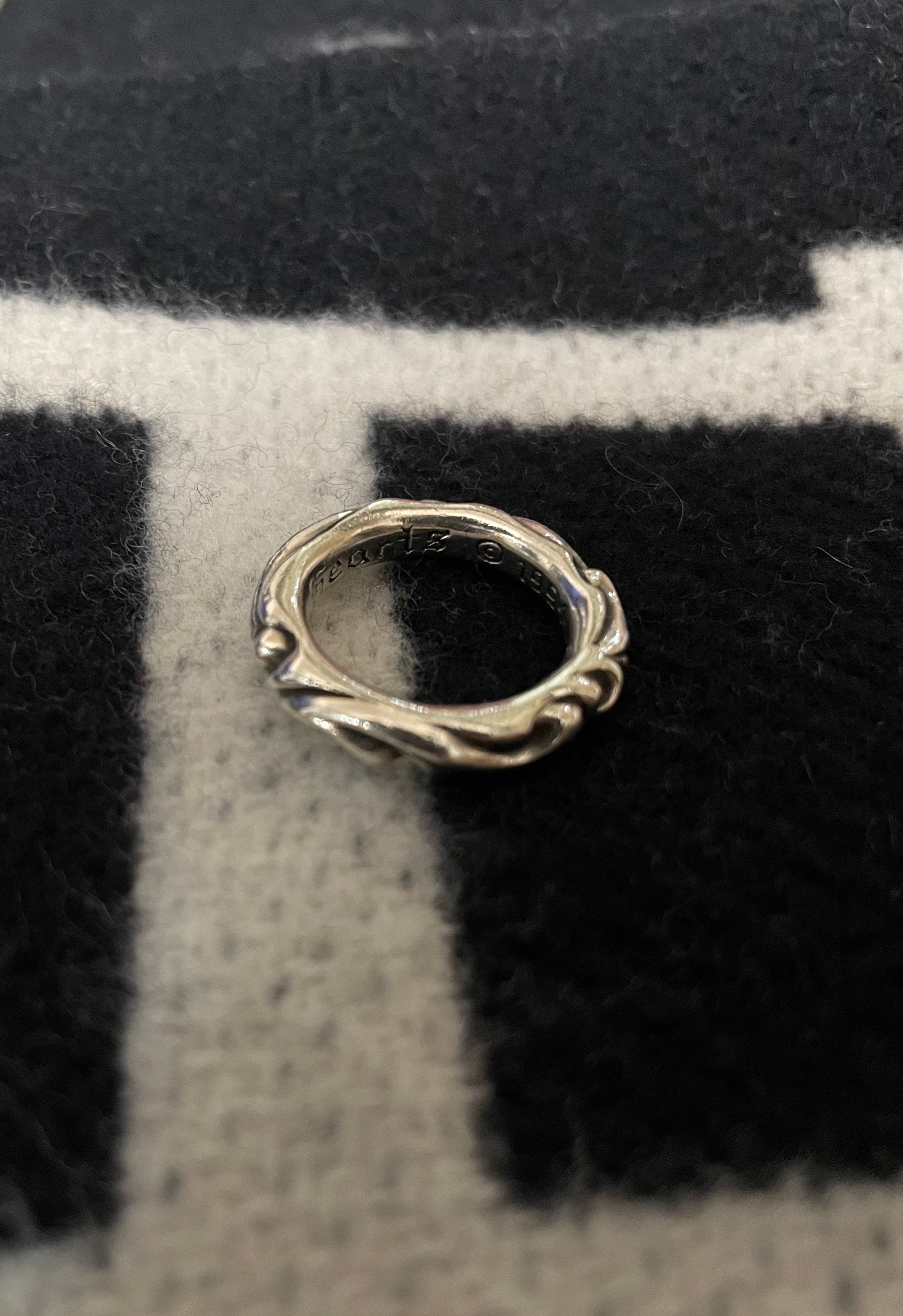 Chrome Hearts Scroll Band Ring "Silver"