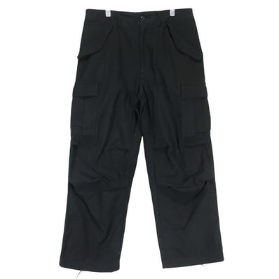 WTAPS ダブルタップス WMILL-65 TROUSER/TROUSERS.NYCO.SATIN WVDT-PTM01 ダブルミル65 トラウザーズ ナイロン コットン サテン ブラック カーゴパンツ ボトムス サイズ02(M)