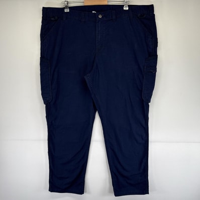 古着 カーハート Carhartt ワークパンツ カーゴパンツ ペインター リップストップ ワンポイントロゴ ネイビー メンズ