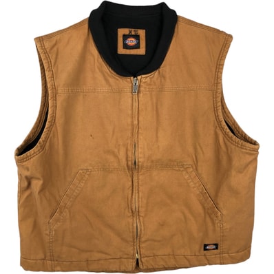 古着 ディッキーズ Dickies 中綿入り ダックベスト メンズXXL相当/eaa640560