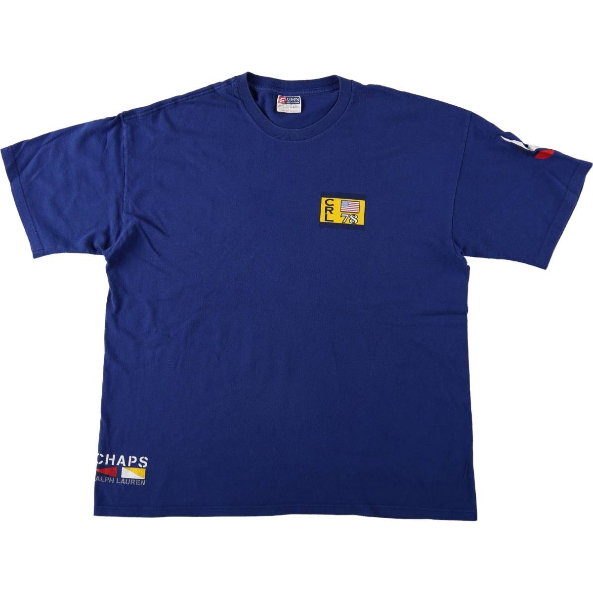古着 ラルフローレン Ralph Lauren CHAPS チャップス 半袖 ロゴTシャツ メンズL相当/eaa666878