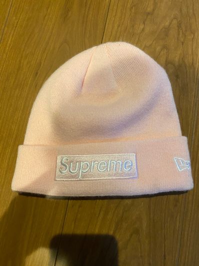 Supreme 16FW New Era Box Logo Beanie "Pink"