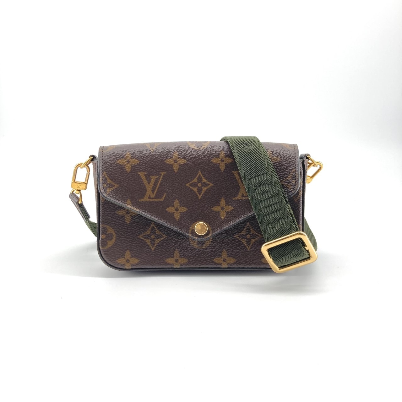 LOUIS VUITTON(ルイ・ヴィトン) ミュルティ ポシェット フェリシー カードホルダー付 M80091 ショルダーバッグ ブラウン×カーキ
