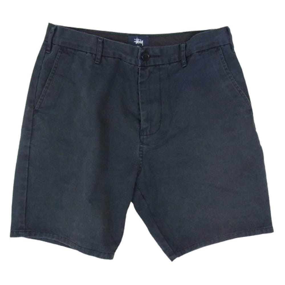 STUSSY ステューシー ショートパンツ 90's 紺タグ コットン チノ ショーツ ブラック系 30【中古】