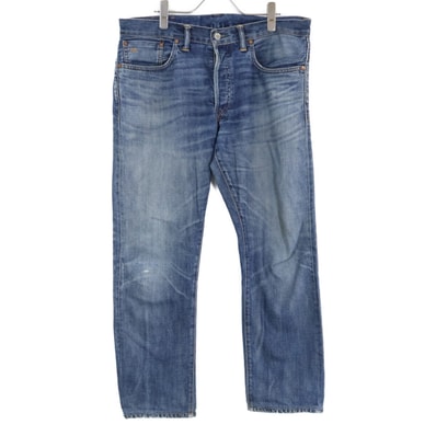 ダブルアールエル 【国内正規】USA製 赤耳 スリムフィット セルビッジ ボタンフライ デニムパンツ 33