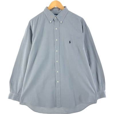 古着 ラルフローレン Ralph Lauren YARMOUTH ヘリンボーン 半袖 ボタンダウンシャツ メンズXL相当/eaa539101
