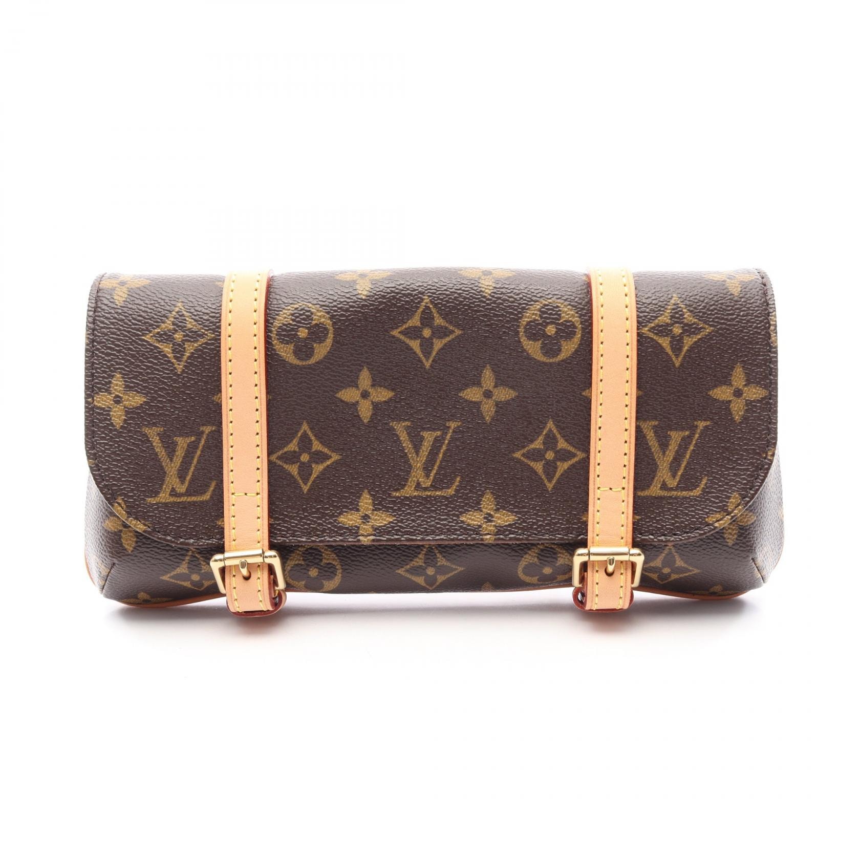 ルイ・ヴィトン LOUIS VUITTON ポシェット マレル ウエストバッグ ボディバッグ バッグ PVCコーティングキャンバス レザー モノグラム レディース ブラウン系 M51159 【中古】