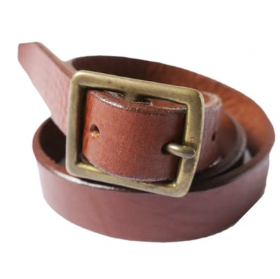 BEAMS BOY ビームスボーイ 25mm WASH BELT レザーナローベルト 13-52-0022-352 S(29) D.BROWN g13755