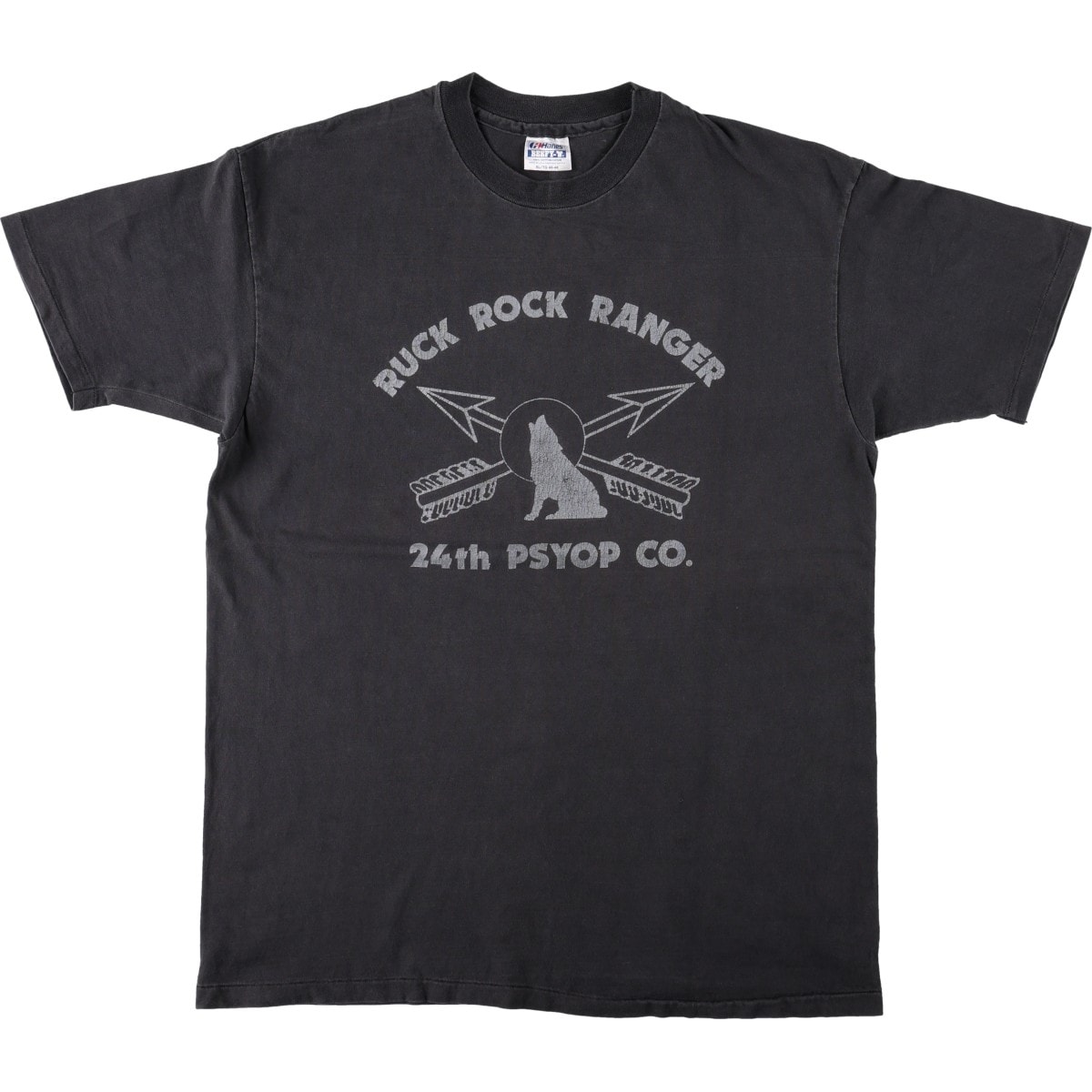 古着 80年代 ヘインズ Hanes BEEFY-T 青タグ ミリタリープリントTシャツ USA製 メンズXL相当 ヴィンテージ/eaa664316