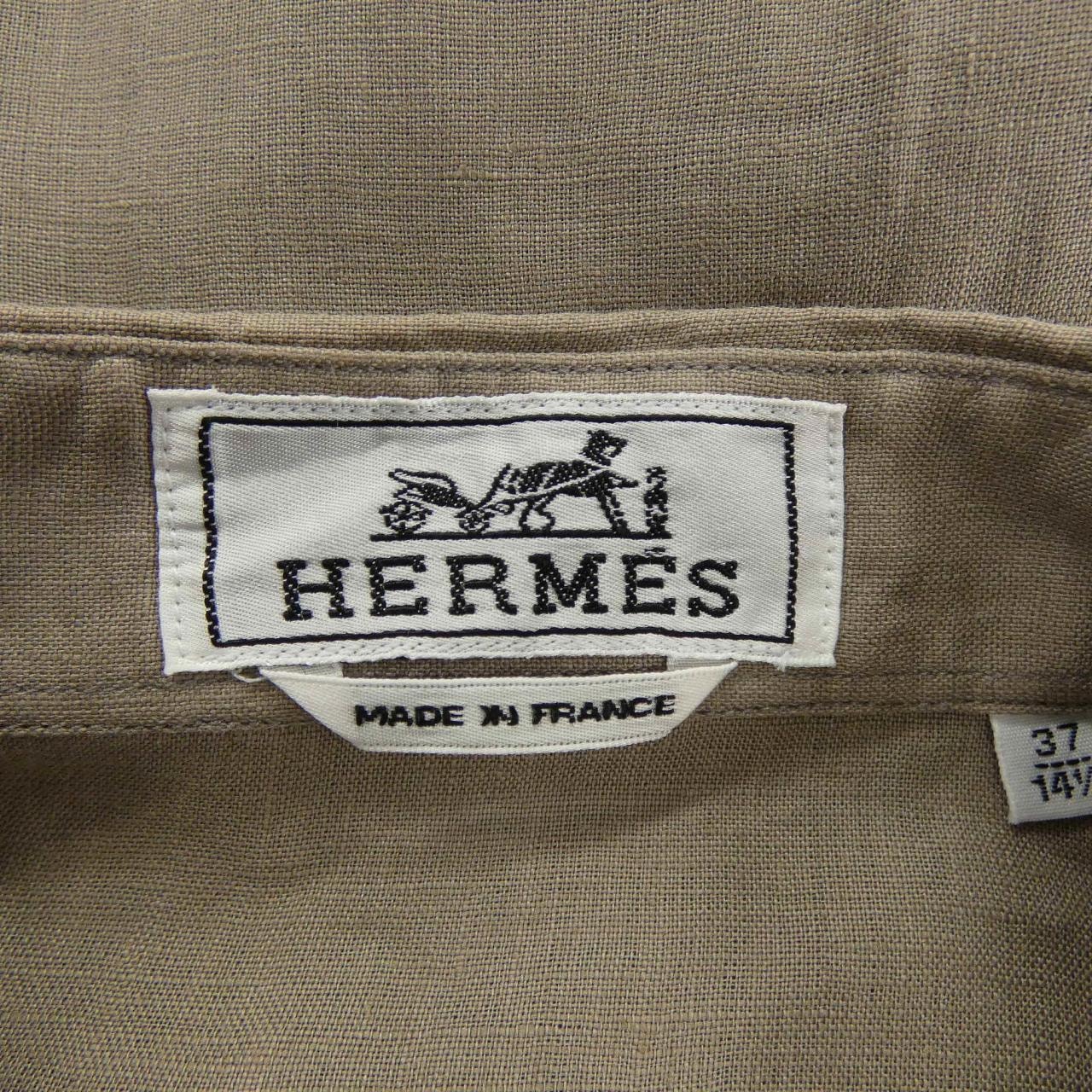 C (やや傷や汚れあり)】エルメス HERMES 61-5623. S/Sシャツ 37の中古