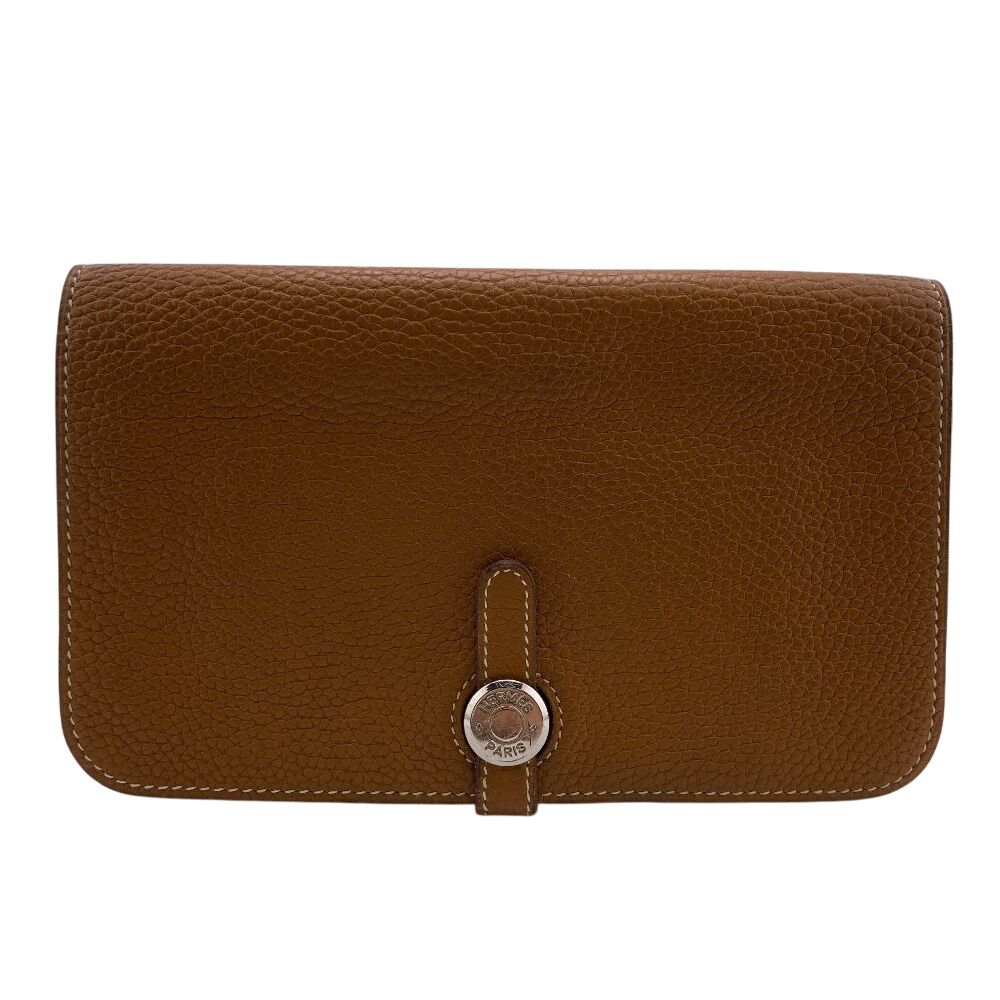 エルメス HERMES 長財布 ドゴンGM デュオ ブラウン