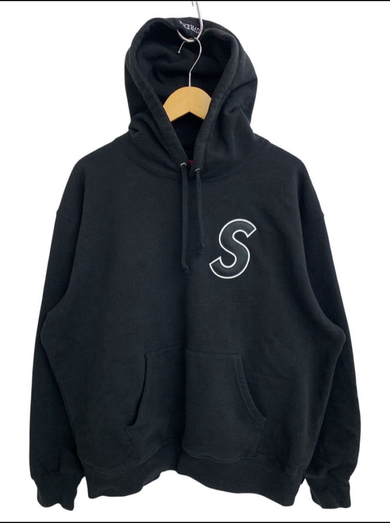 Supreme S Logo Hooded Sweatshirt "Black"