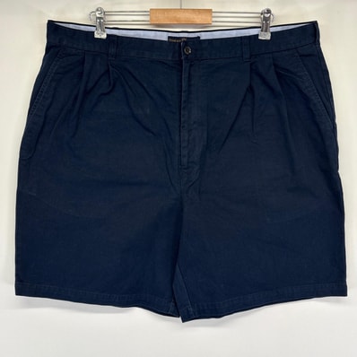 古着 トミーヒルフィガー TOMMY HILFIGER ショートパンツ チノショーツ ハーフ 短パン ツータック w42 ネイビー メンズ