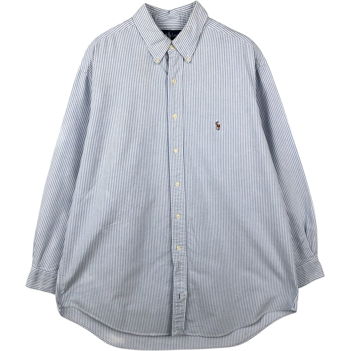 古着 ラルフローレン Ralph Lauren YARMOUTH 長袖 ボタンダウンストライプシャツ メンズL相当/eaa649986