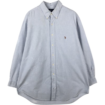 古着 ラルフローレン Ralph Lauren YARMOUTH 長袖 ボタンダウンストライプシャツ メンズL相当/eaa649986
