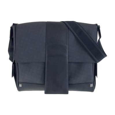 美品 Dunhill ダンヒル ブラック 黒 ガンメタ金具 PVC レザー/ ショルダーバッグ メッセンジャーバッグ 506438 【中古】