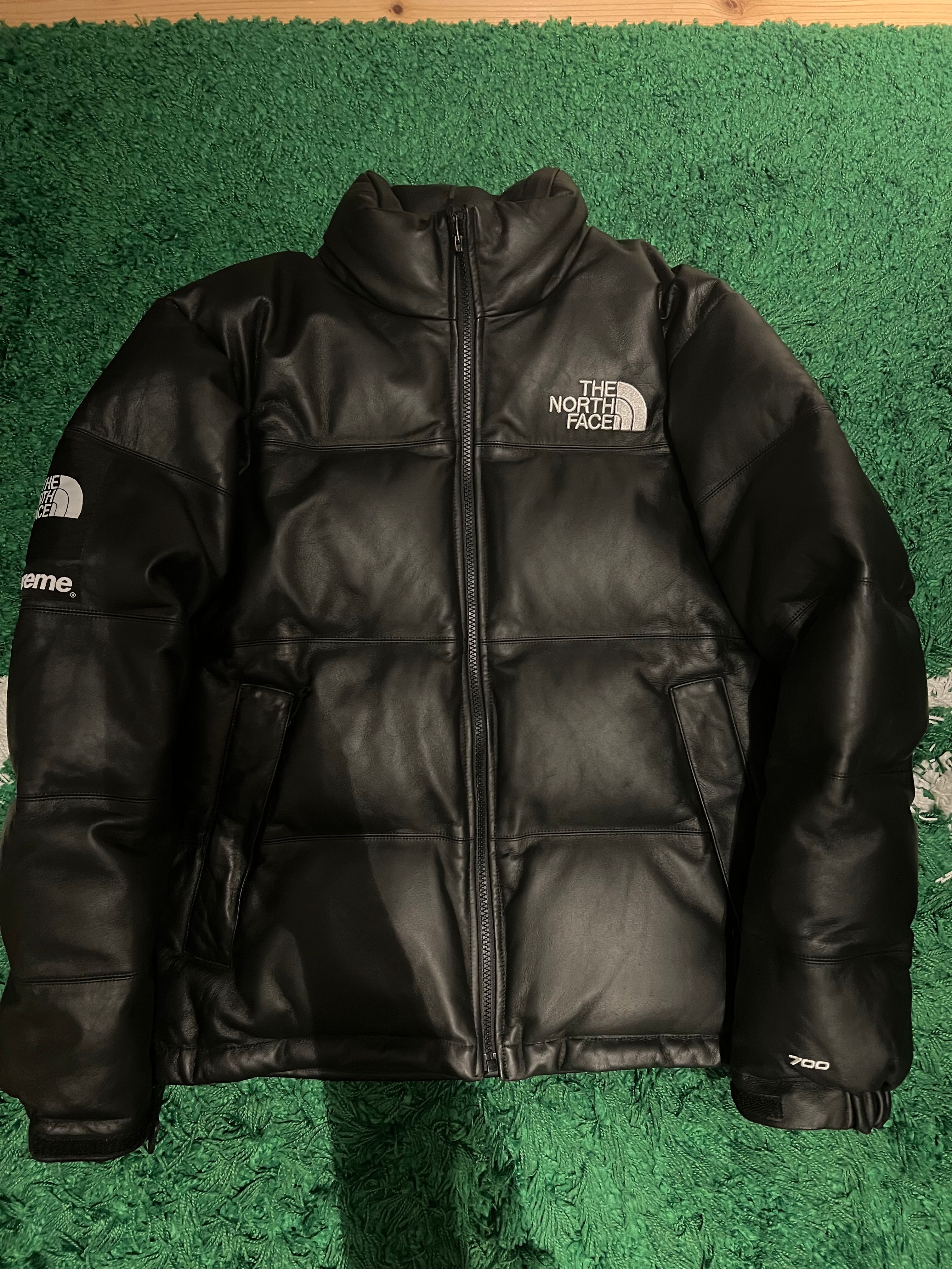 Supreme x The North Face Leather Nuptse Jacket "Black"
