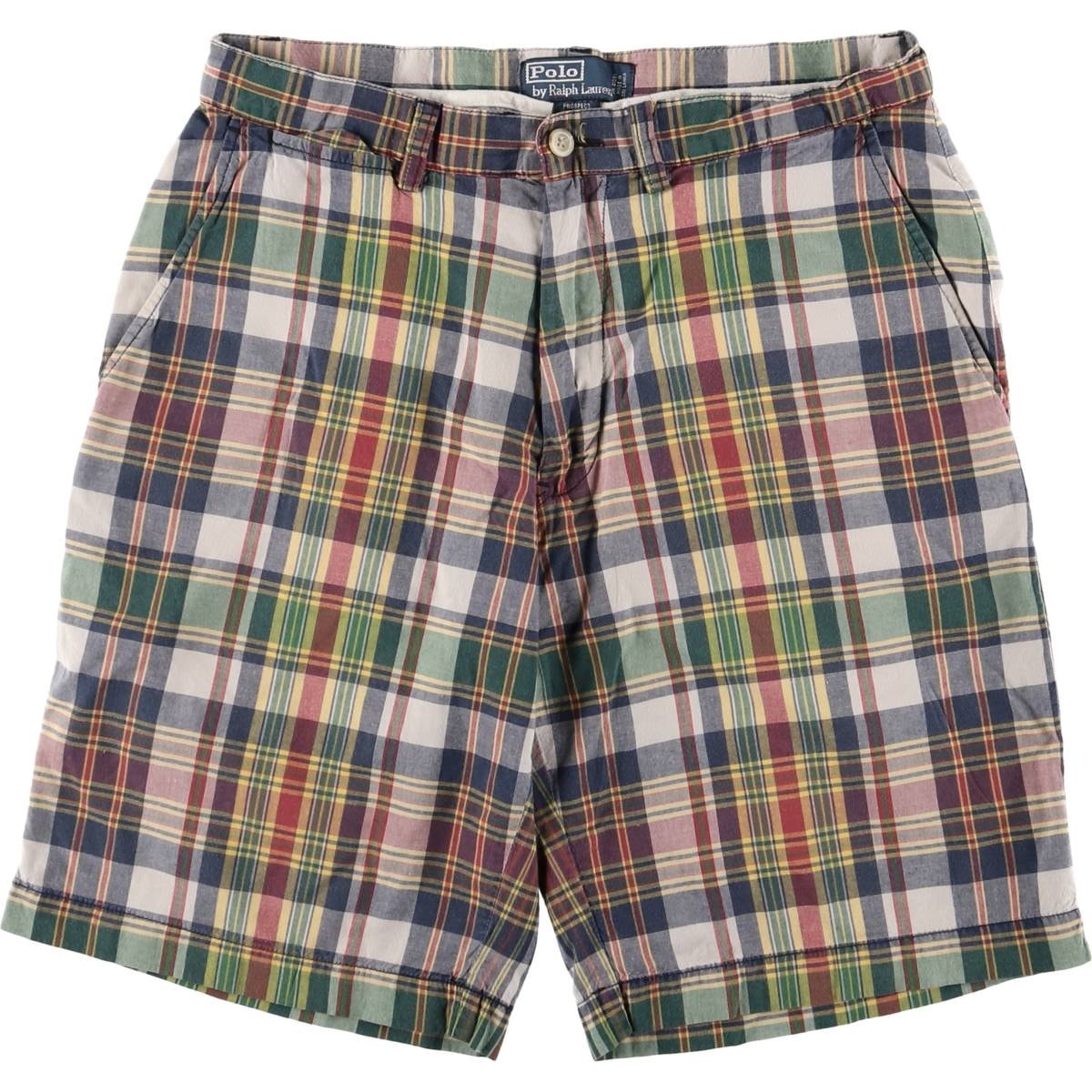 古着 ラルフローレン Ralph Lauren POLO by Ralph Lauren PROSPECT SHORT チェック柄 コットンショーツ ショートパンツ メンズw32相当/eaa572235