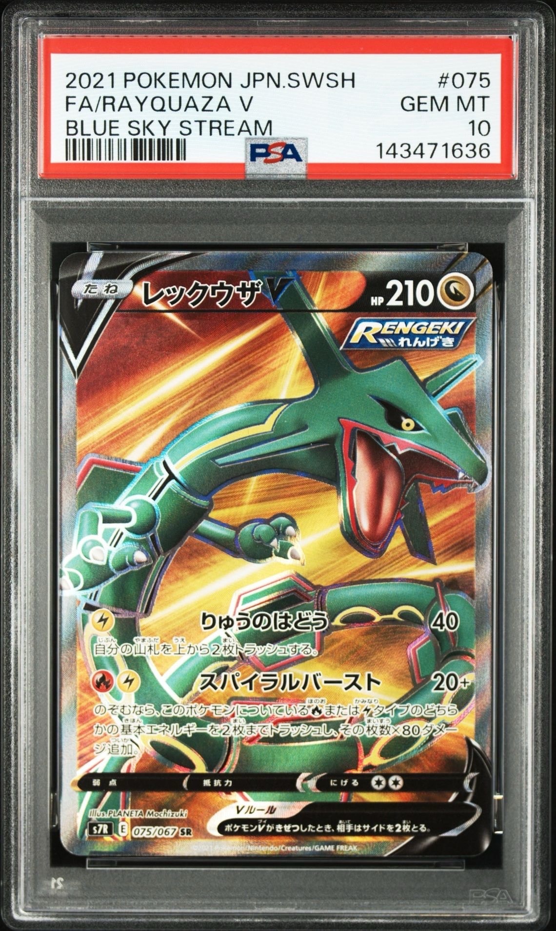 Rayquaza V SR[S7R 075/067](Expansion Pack"Blue Sky Stream")