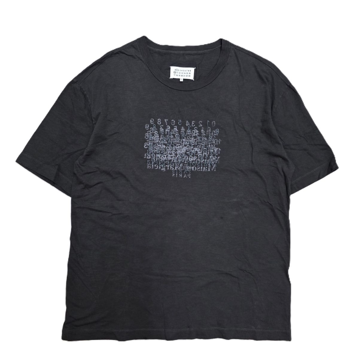 Maison Margiela メゾン マルジェラ ナンバリング コットンTシャツ 26SS オーバーサイズ 半袖Tシャツ S50GC0730M20164861 M コットン ブラック  メンズ【中古】