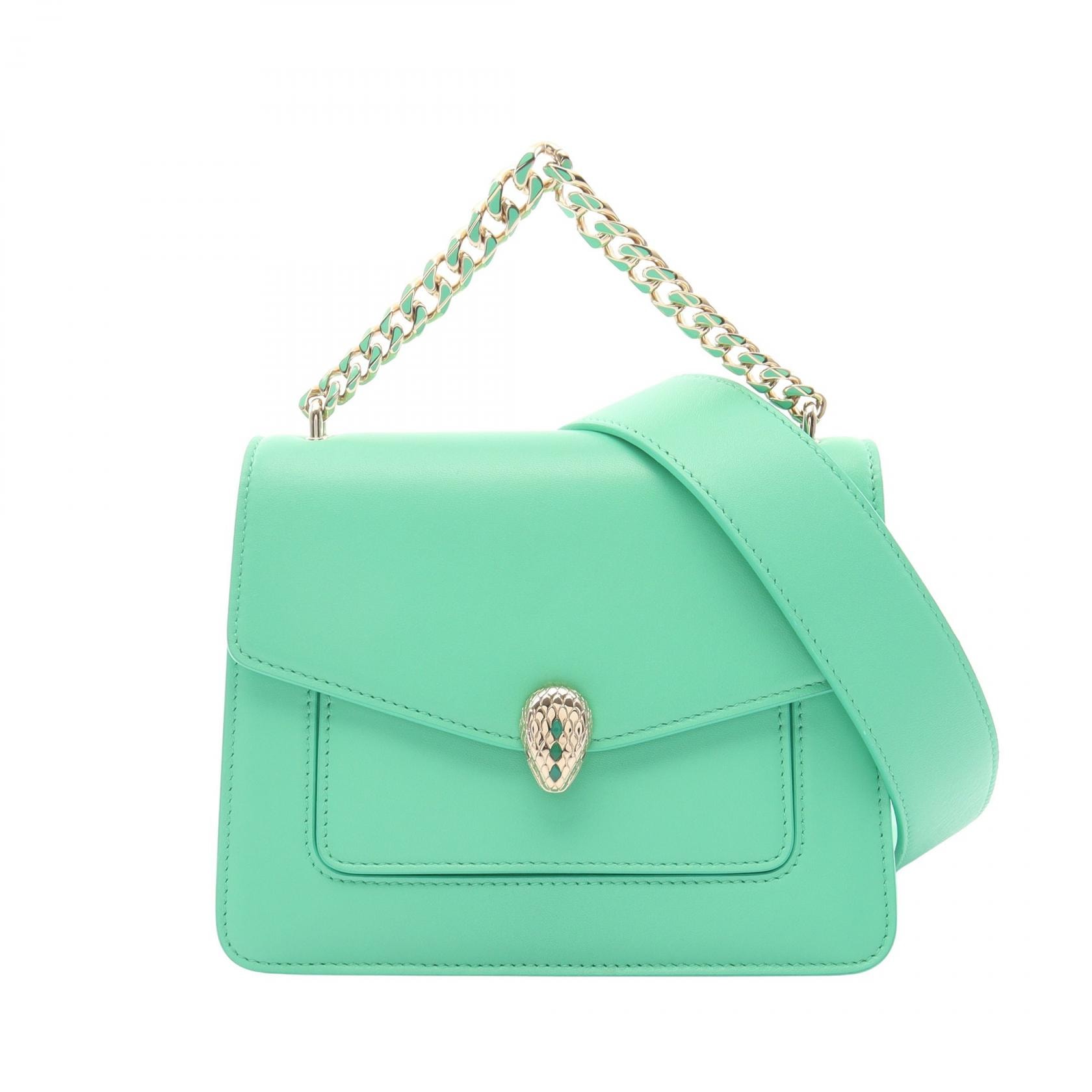 ブルガリ BVLGARI セルペンティ フォーエバー 2WAY ハンドバッグ バッグ レザー レディース グリーン系 【中古】