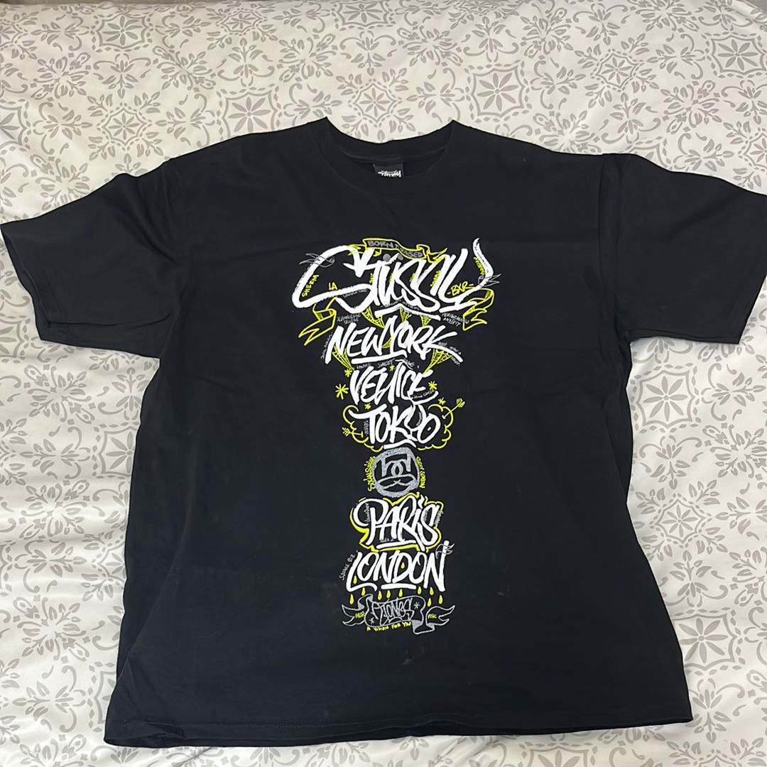 Stussy Born x Raised Handstyles Tee "Black"