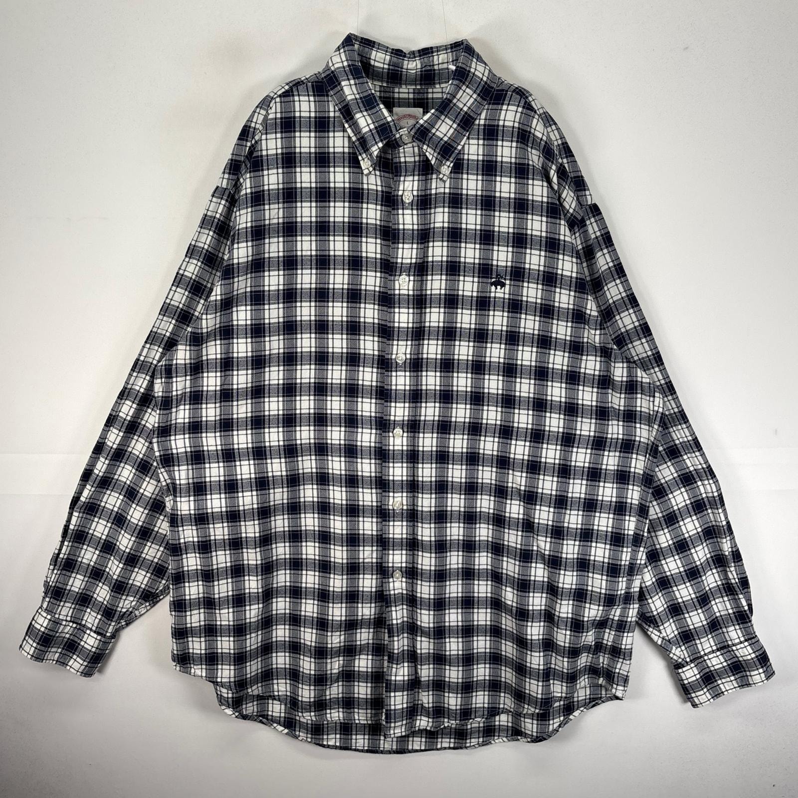 古着 ブルックスブラザーズ Brooks Brothers 長袖シャツ ボタンダウン MADISON L  ネイビー系 チェック メンズ
